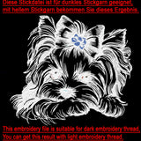 Stickdatei Yorkshire Terrier "Lisa" - realistisch - FÜR HELLE STOFFE