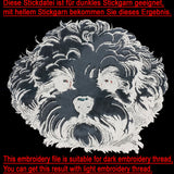 Stickdatei Applikation Maltipoo "Maxim" - realistisch - FÜR HELLE & DUNKLE STOFFE