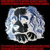 Stickdatei Applikation King Charles Cavalier Spaniel "Lotte" - realistisch - FÜR HELLE & DUNKLE STOFFE