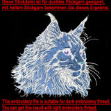 Stickdatei Applikation Katze Maine Coon "Bonzo" - realistisch - FÜR HELLE &DUNKLE STOFFE