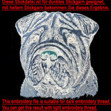 Stickdatei Applikation Shar Pei "Harper" - realistisch - FÜR HELLE & DUNKLE STOFFE