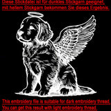 Stickdatei Golden Retriever Engel "Noah" - realistisch - FÜR HELLE STOFFE