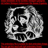 Stickdatei Cavalier King Charles Cavalier Spaniel "Lotte" - realistisch - FÜR HELLE STOFFE
