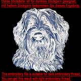 Stickdatei Applikation Briard "Jolina" - realistisch - FÜR HELLE & DUNKLE STOFFE