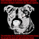 Stickdatei Staffordshire Bull Terrier "Rachel" - realistisch - FÜR HELLE STOFFE