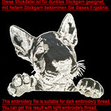 Stickdatei Applikation Bullterrier "Gracie" - realistisch - FÜR HELLE & DUNKLE STOFFE