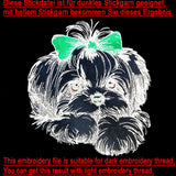 Stickdatei Applikation Shih Tzu "Laila"- realistisch - FÜR HELLE & DUNKLE STOFFE