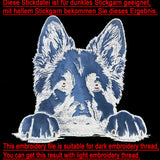 Stickdatei Applikation Deutscher Schäferhund "Helli" - realistisch - FÜR HELLE & DUNKLE STOFFE