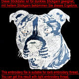 Stickdatei Applikation Staffordshire Bull Terrier "Rachel" - realistisch - FÜR HELLE & DUNKLE STOFFE