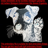 Stickdatei Applikation Jack Russel "Stella" - realistisch - FÜR HELLE & DUNKLE STOFFE