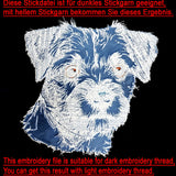 Stickdatei Applikation Border Terrier "Jacke" - realistisch - FÜR HELLE & DUNKLE STOFFE