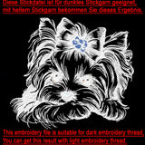 Stickdatei Applikation Yorkshire Terrier "Lisa" - realistisch - FÜR HELLE & DUNKLE STOFFE