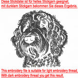 Stickdatei Golden Doodle "Camilla - realistisch - FÜR DUNKLE STOFFE