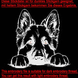 Stickdatei deutscher Schäferhund "Helli" - realistisch - FÜR HELLE STOFFE