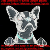 Stickdatei Applikation Boston Terrier "Kylo" - realistisch - FÜR HELLE UND DUNKLE STOFFE