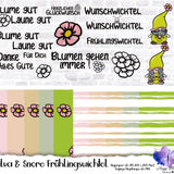 Digiset "Alva und Snore, Spring Edition" Digipaper, Digistamp