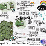 Digiset "Bill, das Chamäleon" Digipaper, Digistamp