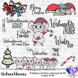 Digiset "Chipsy die Weihnachtsmaus" PNG, JPG