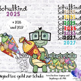 Digiset Schulkind "Leo" 2025, 2026 und 2027 !!! Digipaper, Digistamps , Plotterdatei