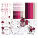 Digiset Hochzeits- und Geburtstagsset, Nr. 1 Berry PNG, JPG, Digipaper, Digistamp - Sewando