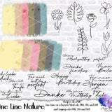 Digiset "One Line Nature" Digipaper, Digistamp