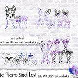 Plotterdatei Die Tiere sind los! Foliendatei, SVG/DXF/PNG - Sewando