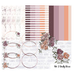 Digiset Hochzeits- und Geburtstagsset, Nr. 2 Dusty Rose Digipaper, Digistamp - Sewando