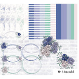 Digiset Hochzeits- und Geburtstagsset, Nr. 5 Lavendel Digipaper, Digistamp - Sewando