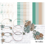 Digiset Hochzeits- und Geburtstagsset, Nr. 6 Salbei Digipaper, Digistamp - Sewando