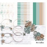 Digiset Hochzeits- und Geburtstagsset, Nr. 6 Salbei Digipaper, Digistamp - Sewando