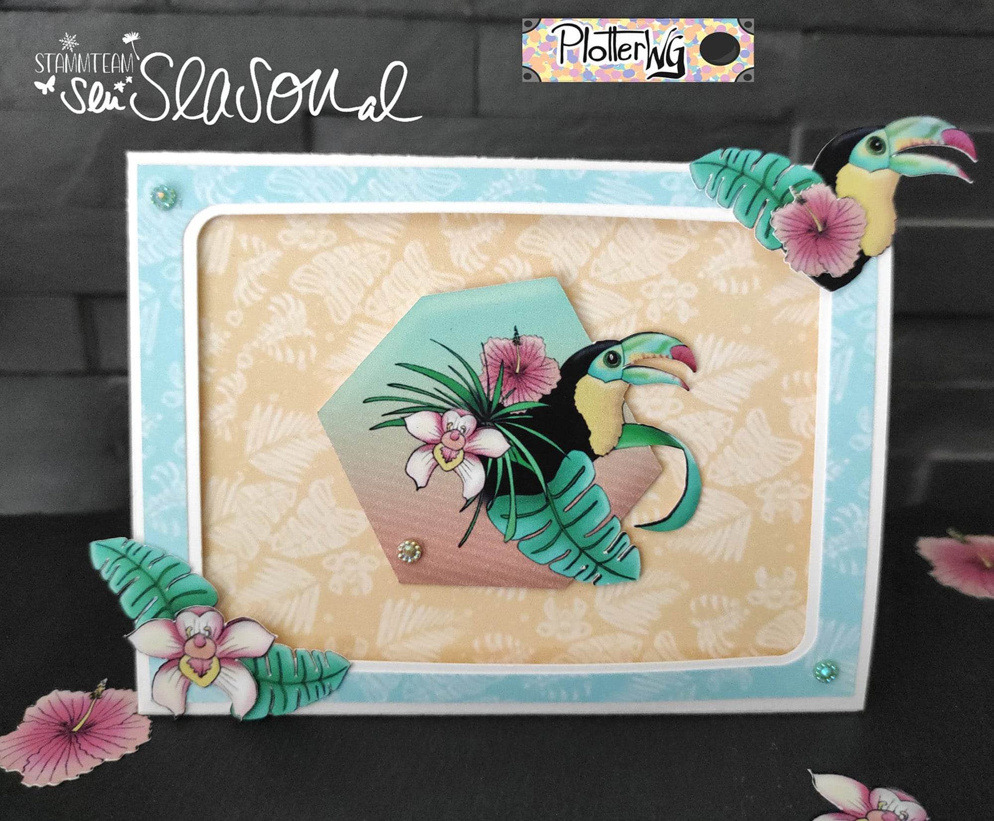 Digipapier Hawaii-Blumen Vol. 4, Druckvorlage, Digipaper - Sewando