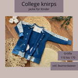 Schnittmuster College knirps Beamerversion Gr. 110 bis 170 - Sewando