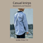 Schnittmuster Casual knirps Babyhemd und -Poloshirt A0/A4 Gr. 74 bis 110 - Sewando