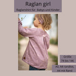 Schnittmuster Raglan girl A0/A4 Gr. 74 bis 146 - Sewando