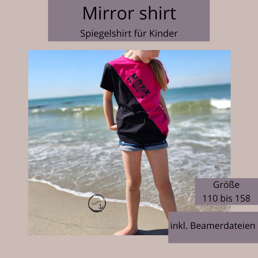 Schnittmuster Mirror Kindershirt Beamerversion Gr. 110 bis 158 - Sewando