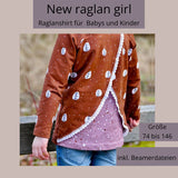 Schnittmuster New Raglan Girl Beamerversion Gr. 74 bis 146 - Sewando