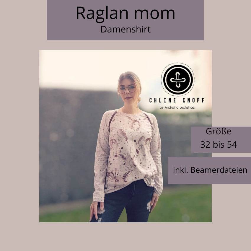Schnittmuster Raglan Mom Beamerversion Gr. 32 bis 54 - Sewando