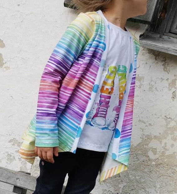 Happy Lysan - Gr 86 - 164 - Shirt mit Cardigan + Mantel Schnittmuster - Sewando