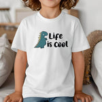 Dino Plotterdatei „Life is Cool“ – cooles Design für Shirts, Hoodies & Accessoires - Sewando