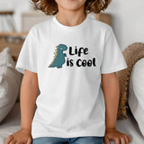 Dino Plotterdatei „Life is Cool“ – cooles Design für Shirts, Hoodies & Accessoires - Sewando