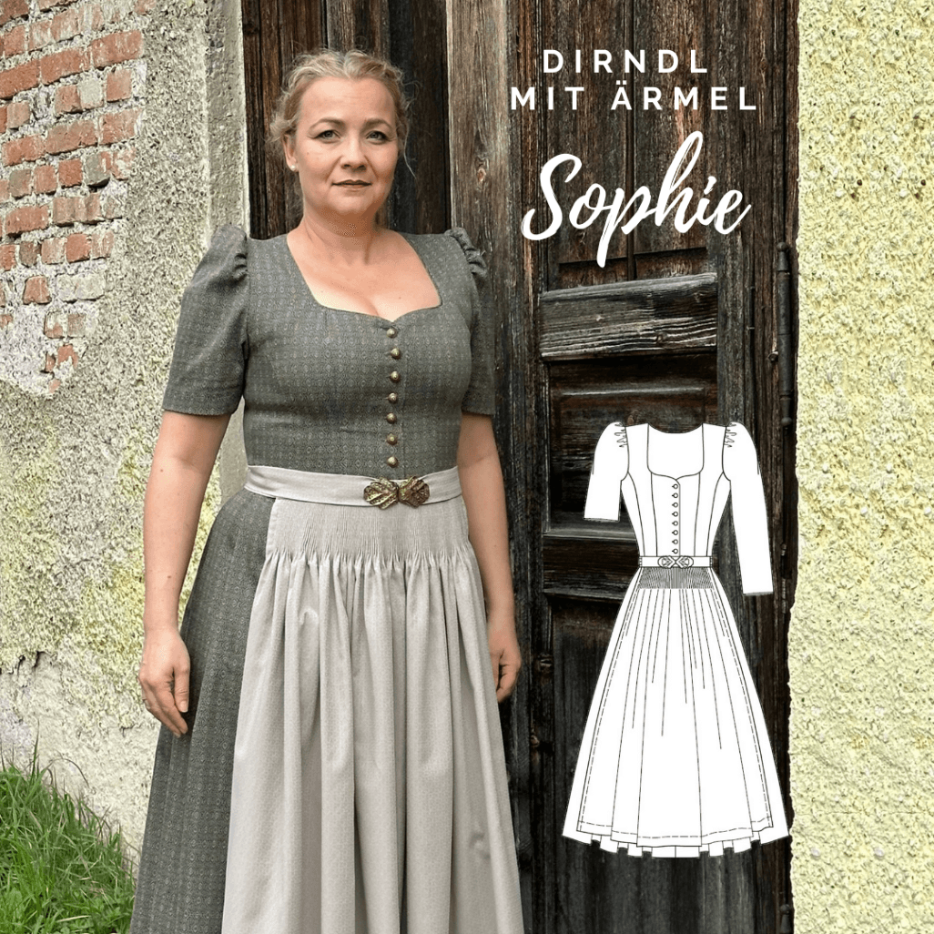 Schnittmuster Dirndl Sophie mit Herzausschnitt und Ärmel Gr. 34-52 : - Sewando