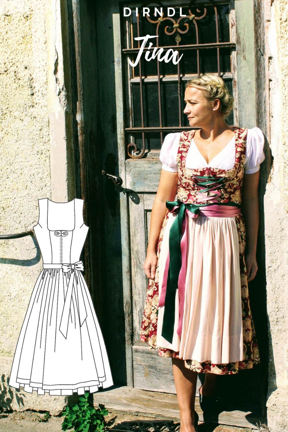 Schnittmuster Dirndl Tina Gr. 34-52 : - Sewando