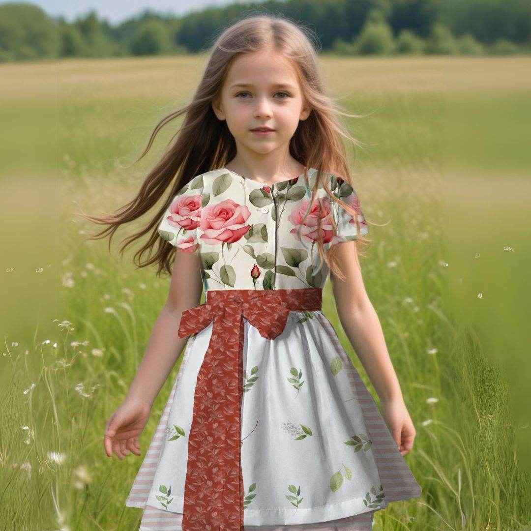 Schnittmuster Kinderdirndl Heidi Gr. 80 -140 Beamerdatei - Sewando