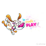 Druckmotiv Hund "play" - Sublimation | Bügelbild