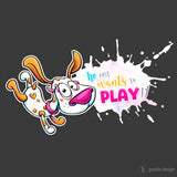 Druckmotiv Hund "play" - Sublimation | Bügelbild