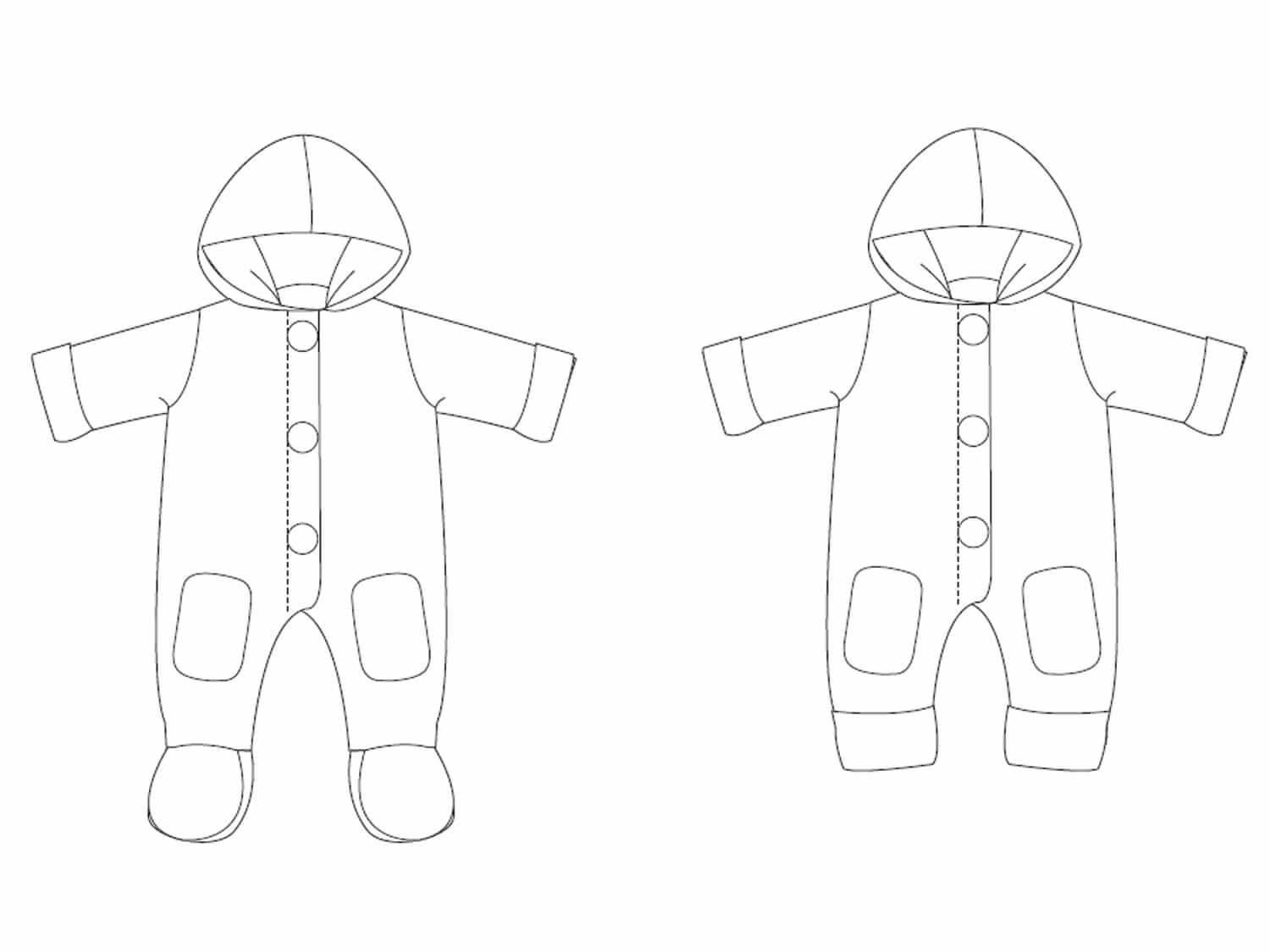 DORIAN Baby Overall gefüttert Schnittmuster Ebook pdf Schnittmuster PDF Ebook download Patternforkids 