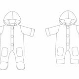 DORIAN Baby Overall gefüttert Schnittmuster Ebook pdf Schnittmuster PDF Ebook download Patternforkids 