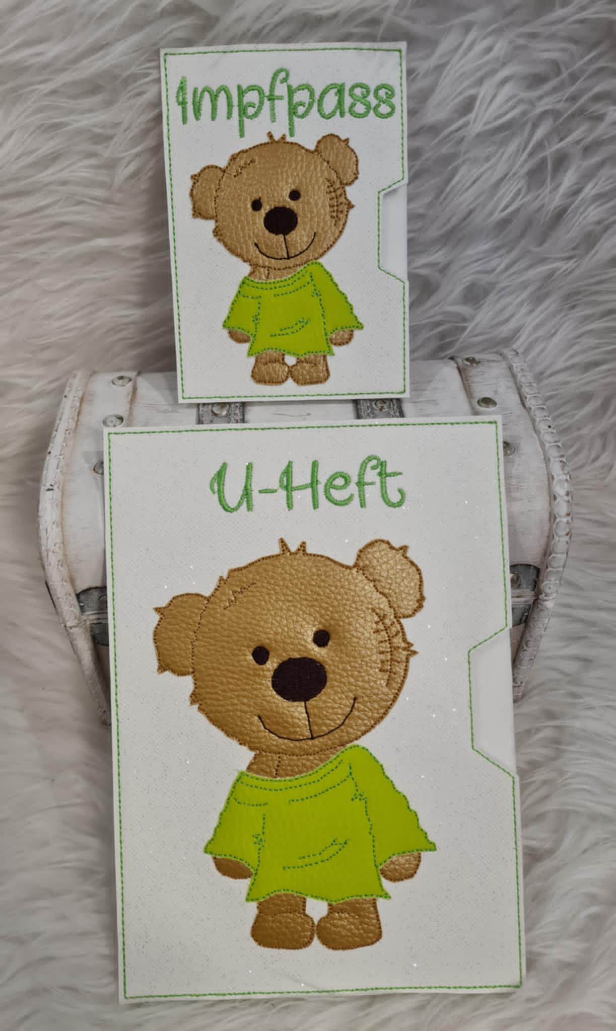 Stickdatei Teddy Boy U-Heft Impfpass In the Hoop Set 751 - Sewando