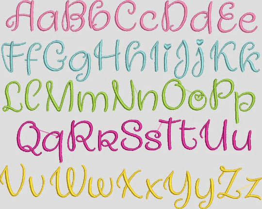Stickdatei Schrift 55mm Buchstaben ud Zahlen Set 617 - Sewando