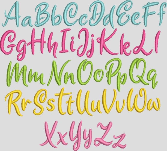 Stickdatei 3D Sweet Schrift ca. 50mm Set 592 - Sewando